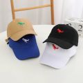Fashion Soild Boys Baseball Cap Dinosaur Embroidered Cotton Snapback Hat Kids Outdoor Travel Sum Hats for 2 to 8year Child Hats. 