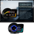 OBD2 EOBD LCD Display Multifunction LCD Display +GPS HUD Auto Computer Car Head UP Display Real-Time Speedometer for All Car. 