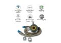 Taiko LP GAS REGULATOR WITH METER & STAINLESS STEEL HOSE. 