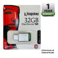 Kingston 32GB Pen Drive DT50 Silver-Blue Silver-White Silver-Red Silver-Green Silver-Black Silver-Pink. 