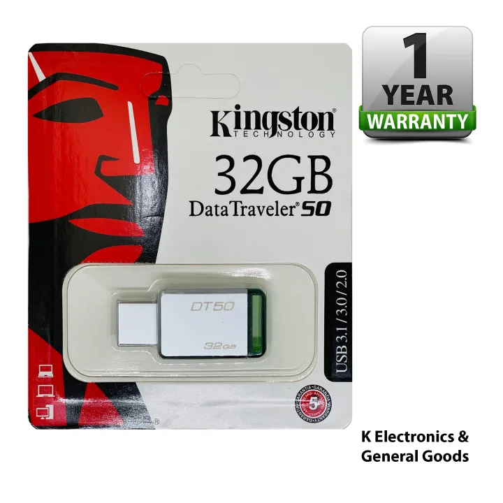 Kingston%2032GB%20Pen%20Drive%20DT50%20Silver-Blue%20Silver-White%20Silver-Red%20Silver-Green%20Silver-Black%20Silver-Pink%20-%20Image%204