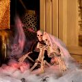 40cm Anatomy Movable Simulation Human Skeleton Halloween Skull Bones Bride and Groom Haunted House Horror Props Home Decoration. 