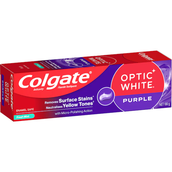 Colgate Purple Teeth Whitening Toothpaste Optic White 100g | Daraz.lk