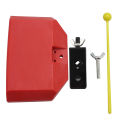 ABS Plastic Cowbell Quick Release Mount w/ Drum Stick Baby Kit Balck / Red. 