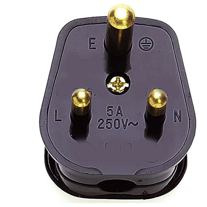 EU Plug 240V 5A 3Pin Plug Top Round Pin