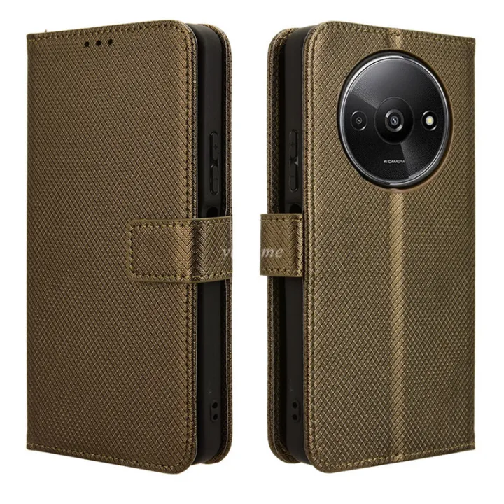 Vantime%20for%20Xiaomi%20Redmi%20A3%20A3X%20PU%20Leather%20Wallet%20Case%20Cards%20Holder%20Flip%20Cover%20Diamond%20Pattern%20-%20Image%202