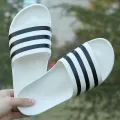 New In Men Women Slippers Stripes Pool Slides Summer Men Type Couple Beach Large Size Sandals Shoes Home Zapatos Mujer Wholesale. 
