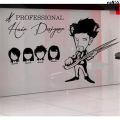 Shop Creative Shop Hair Fringe Grip Stabilizer Pad Cabinet Door Stickers Glass Stickers a Price List Window Decoration Hair Salon Wall-Shaped Hairdressing ˆ. 