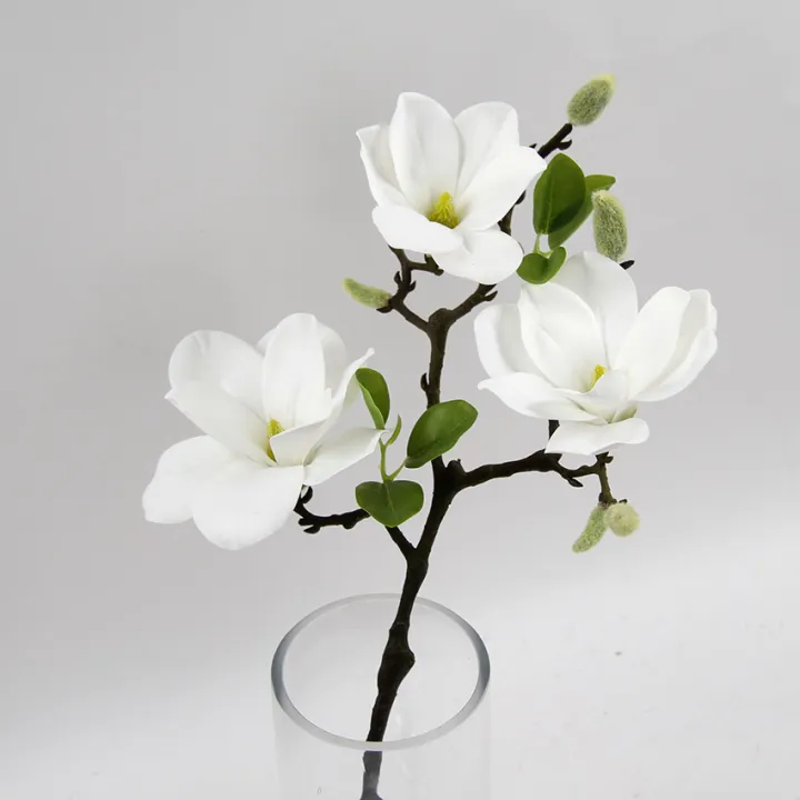 Real%20Touch%20Big%20White%20Magnolia%20Artificial%20Flowers%20Wedding%20Decoration%20Party%20Home%20Decor%20Flores%20Artificiales%20-%20Image%202