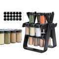 Rotating Spice Rack 18 Jars and Kitchen Spinning Spice Rack Jar Organizer. 