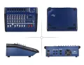 YAMAHA PMX802D Professional Powered Audio Mixer 8-Channel 16DSP 2-Layer Equalizer EQ 650W High-Power 2-channel support PC USB MP3 Bluetooth Player. 