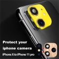 Luxury Fake Camera Lens Sticker Seconds Change Cover Case Phone Upgrade Support Flash For iPhone XR X To iPhone 11 Pro Max-White-XR. 