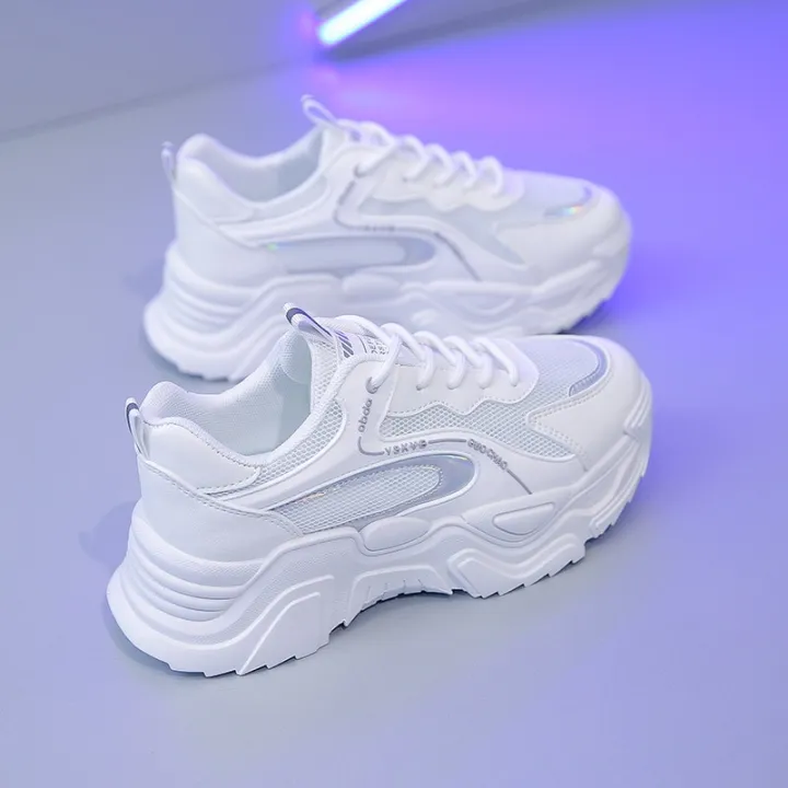 Womens Shoes 2022 New Fashion Breathable Mesh All-match Casual Shoes Lace Up Female Platform Shoes Sneakers Women Zapatos Mujer
