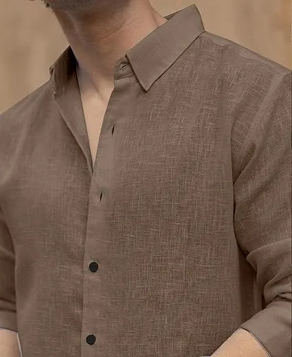 Men's%20Solid%20Linen%20Cotton%20Shirt%20%7C%20Casual%20%7C%20Plain%20%7C%20Full%20Sleeve%20%7C%20Summer-Regular%20Fit%7C%20Men%20Stylish%20Shirt%20%7C%20Everyday%20Formal%20Wear%20(FROM%20INDIA)%20-%20Image%202