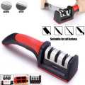 Professional 3-Stage Knife Sharpener Manual Kitchen Knife Sharpening Tool For all Knives. 