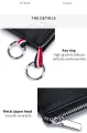 【ZIME】Smart King New For Men  Cow Leather Key Holder Zipper  Bag Multifunction Card Holder. 