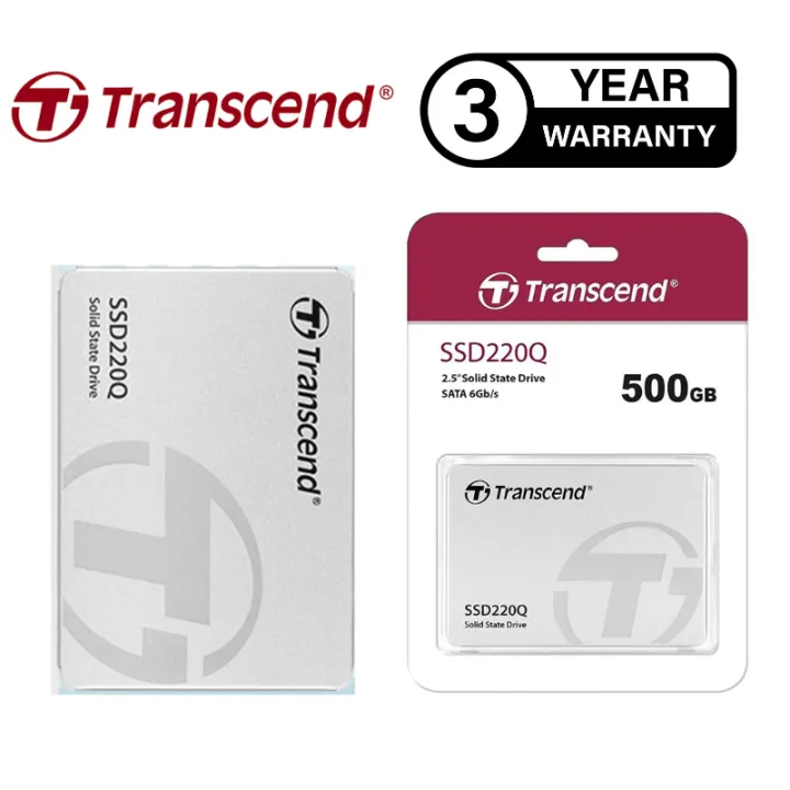 Original Transcend 500GB SSD220Q 2.5" Solid State Drive - 3 Years International Brand Warranty