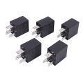 5 X 30A AMP 12V 4Pin Car Auto Relay Kit SPST For Fan Fuel Pump Light Horn. 
