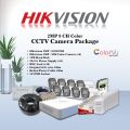 Hikvision Camera System Silver Smart Home Security 2MP 8Channel  Night vision Colour  Cameras System 8 Cameras package. 