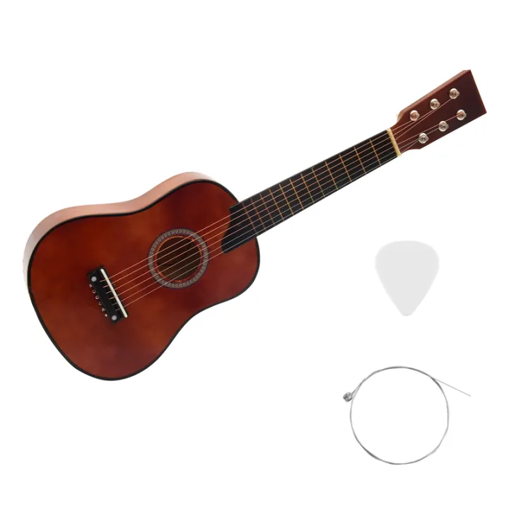 Mini String Guitar (GGBR) 25Inch Mini Small Guitar Basswood 6 Strings Acoustic Guitar with ...