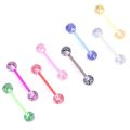 8PCS/Set Plastic Eyebrow Navel Belly Lip Tongue Ring Nose Bar Rings Body Piercing Jewelry Soft Rod Barbell Ball Wholesale. 