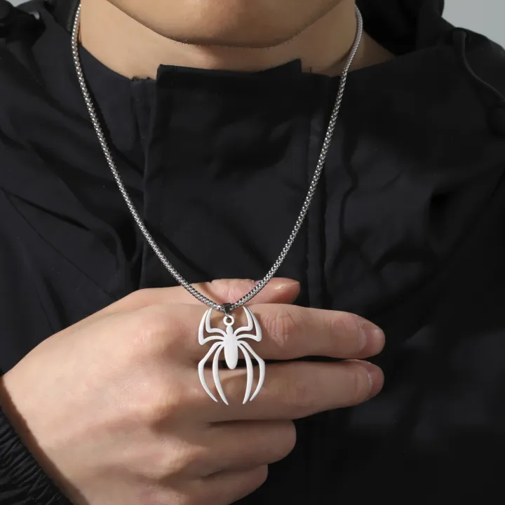 Kpop%20Stainless%20Steel%20Spider%20Pendants%20Chain%20Necklaces%20for%20Mens%20Silver%20Color%20Gold%20Color%20Pearl%20String%20Gothic%20Punk%20Halloween%20Jewelry%20-%20Image%203