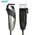 VGR 121 Professional Beard Hair Trimmer Electric Clipper Shaving Saloon Barber Salon Razor Main AC Power Supply Cut Wire Machine Man Beard Fading Blending Set. 