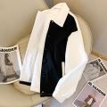 Spring and Autumn Coat Men's and Women's Jacket Couple Coat Stitching Square Collar Double Layer Outdoor All-Matching Popular Trendy Men's High-End. 