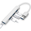 4 In 1 Multiport Type C hub USB 3.0 to 4 Ports USB 3.0 Aluminum Alloy HUB Adapter for Computer Transfer Data USB HUB adapter. 