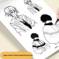 Anime Character Line Art Drawing Book | 48-Page Sketchbook with Detailed Black & White Outlines | Ideal for Manga & Anime Stylis. 