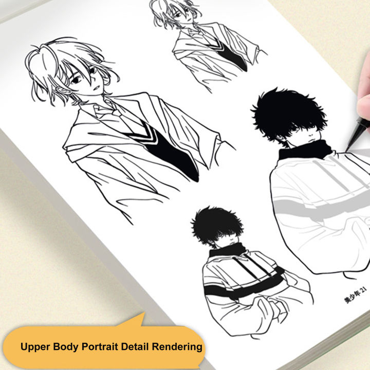 Anime%20Character%20Line%20Art%20Drawing%20Book%20%7C%2048-Page%20Sketchbook%20with%20Detailed%20Black%20&%20White%20Outlines%20%7C%20Ideal%20for%20Manga%20&%20Anime%20Stylis%20-%20Image%203