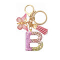 Unique Keychains For Women Handbag Accessories Personalized Key Chains Alphabet Keychain Butterfly Tassel Pendant. 