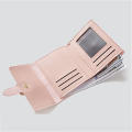 Mini Small Wallet Luxury New Design Solid Color Coin Purse Standard PU Leather Card Holder for Women's Ladies Use Travel. 