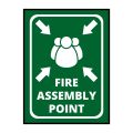 Fire Assembly Point Sign Board - FOAM BOARD MATERIAL. 