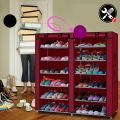 6 Tier Double Side Dustproof Shoe Rack. 