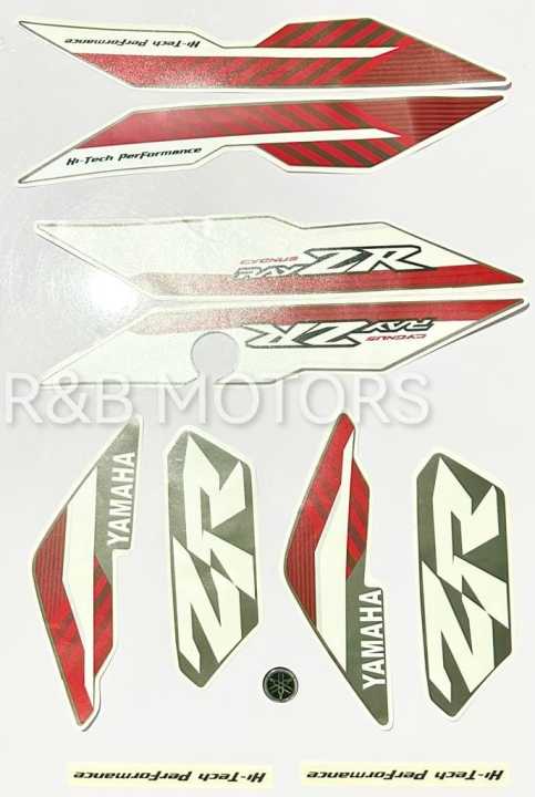Yamaha Ray Zr 2018 Black White Full Sticker KIt | Daraz.lk