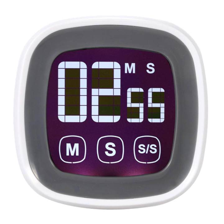 LED Touchscreen Digital Kitchen Cooking Countdown Timer Alarm With Stand