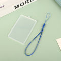 Transparent Flip Case Cover ID Card Holder with Lanyard Name Tag Student Bus Card Credit Card Employee Access Card Holder. 