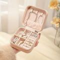 Mini Jewelry Organizer Portable Storage Box With Zipper For Ring Earrings Bracelet Necklace Storage Traveling Accessories. 