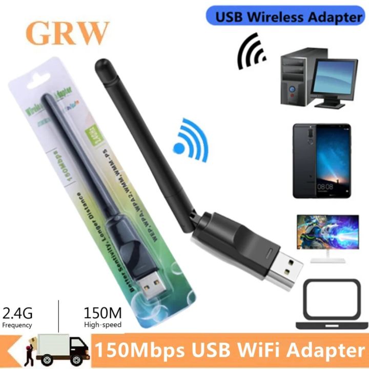 GRWIBEOU 150Mbps Mini USB WiFi Adapter MT7601 Wireless Network Card 2 ...