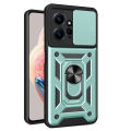 Quiberk for Xiaomi Redmi Note 12 4G Phone Case Slide Camera Cover Magnetic Kickstand Hard Shockproof Armor Back Casing. 