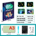 LeiyanLuxury 2 pics Magic Luminous Drawing Board Daw With Light-Fun Sketchpad Board Fluorescent Pen Russian English Light Up Play Toys. 