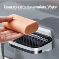 Soap Box Suction Cup Wall-mounted Double-layer Drainage Soap Rack Bathroom Storage Rack Creative Toilet Perforated Soap Rack. 