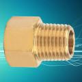 Brass Pipe Fitting BSPT Male to NPT Female Adapter for Pressure Gauge. 