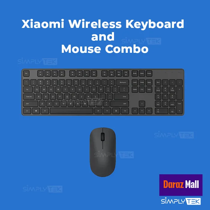 Xiaomi Wireless Keyboard and Mouse Combo, 2.4GHz wireless transmission, Multi-function shortcut keys, Simple and lightweight