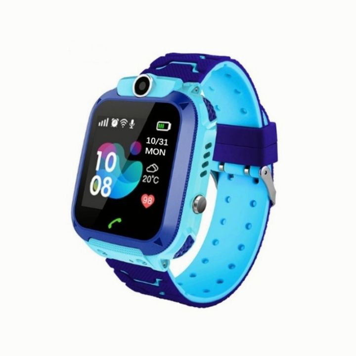 【 +Ready Stock + +COD 】Q12 Children's Smart Watch SOS Phone Watch Smartwatch For Kids With Sim Card Photo Waterproof IP67 Kids Gift For IOS Android
