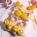 3 Pcs/Set Flower Baby Girl Socks Headbands Set Flower Bows Crown Newborn Socks Girls Hairband Non-slip Infant Toddler Socks. 