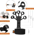 Silicone Hand Grip Device Finger Exercise Hand Strengthener Stretcher Hand Trainer Rehabilitation Training Equipment.. 