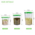 YUMYTH Household Vacuum Containers Set BPA-free Airtight Food Storage Containers with Hand Pump Keep Fresh Plastic Jar Box T297. 