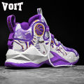 Water Basketball Shoes Men's Summer Sports Breathable Student Sneakers Trendy Women's Non-Slip Wear-Resistant Travel Shoes High-Top. 